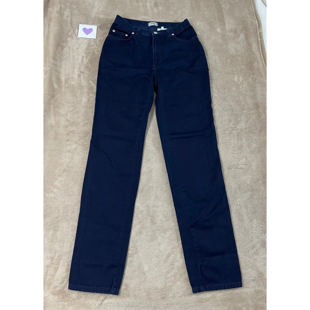 Vintage Versace V2 Classic Fit Straight-Leg Denim Women's 28(25) Dark Blue EUC